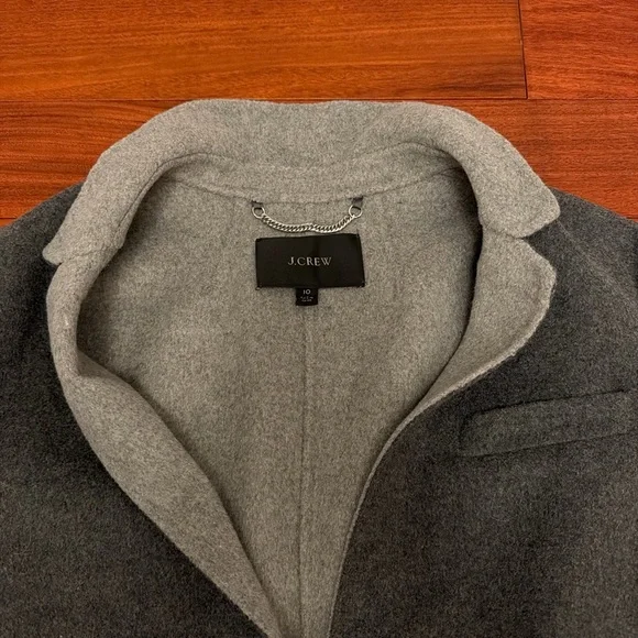 J. Crew Women's Reversible Gray/Light Gray Wool-Blend Blazer - Picture 2 of 3